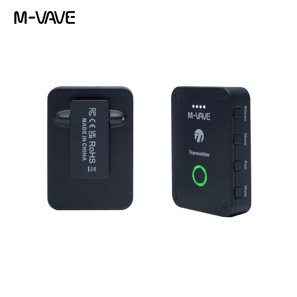 M-VAVE WP-9 2.4G Wireless System Earphone Monitor System Rechargeable Transmitter Receiver Mono Recording Function