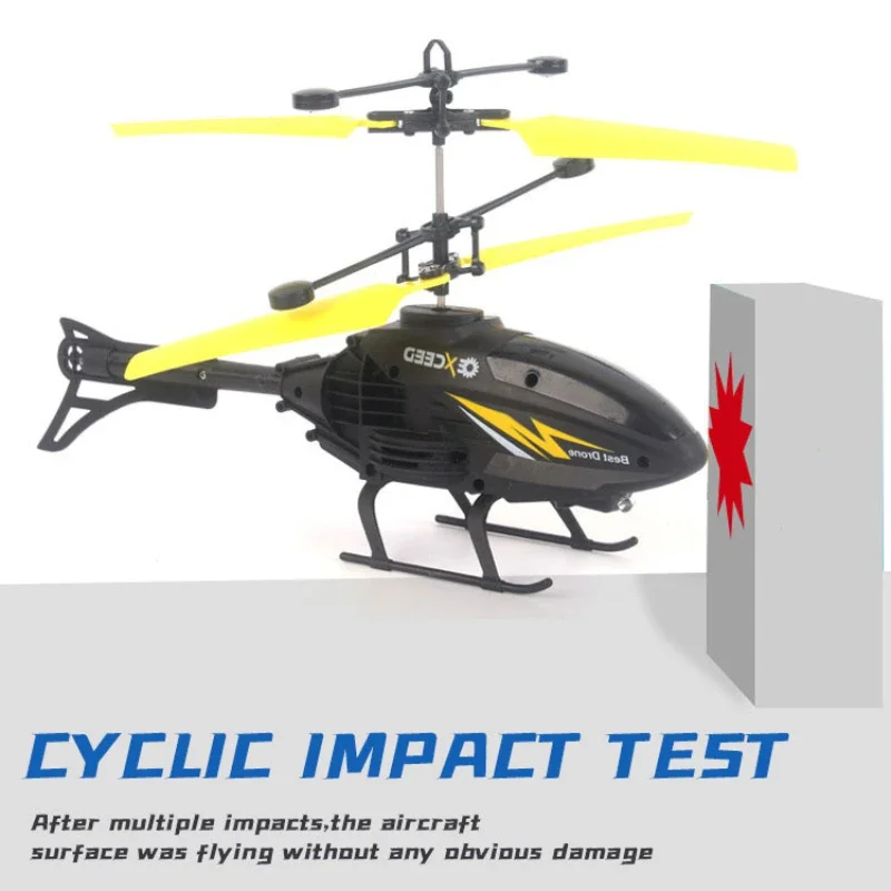 2 in1 Induction Watch Gesture Remote Control Toy RC Helicopter Impact Resistant Helicopter with Lighting 3