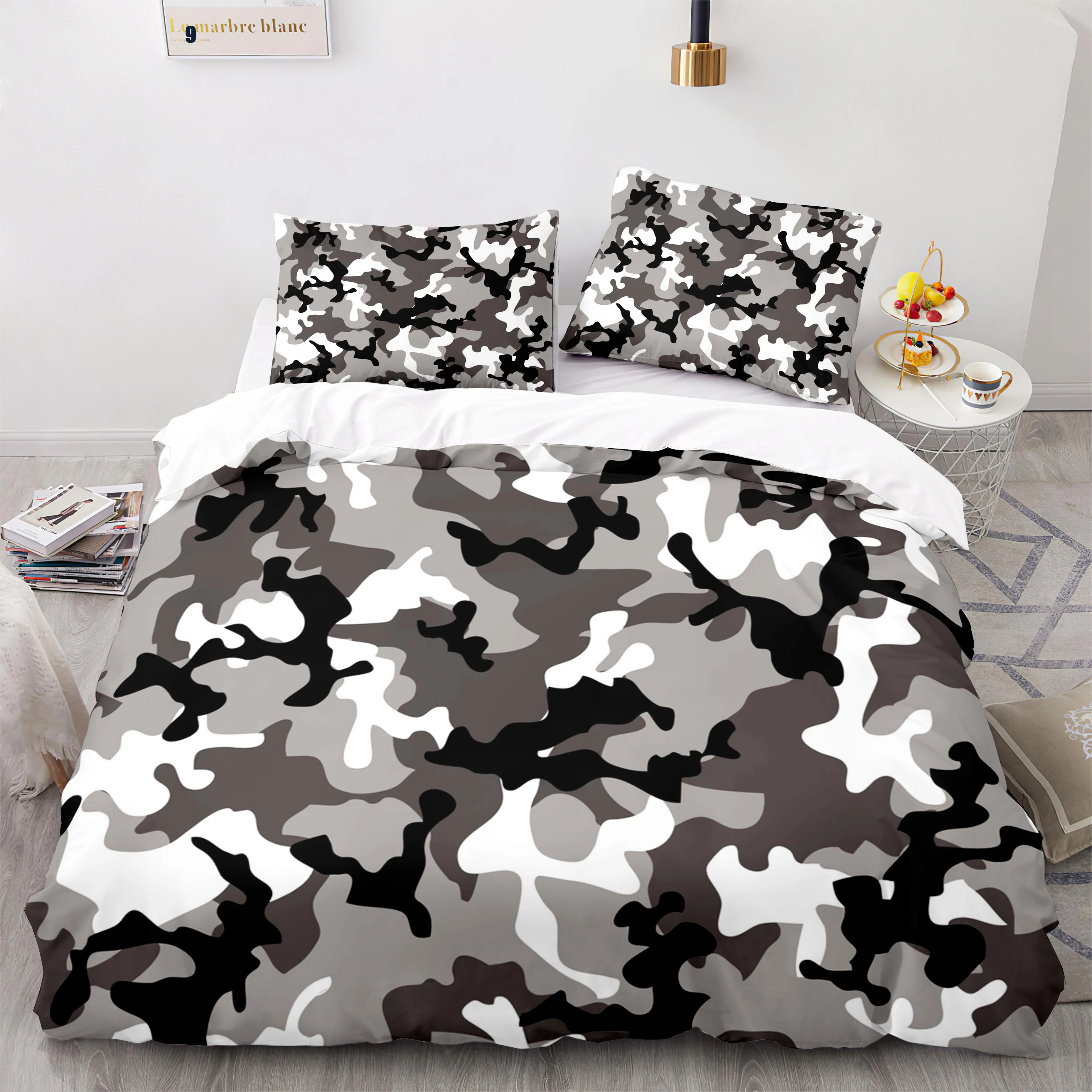 Camouflage 3D Printed Bedding Set Duvet Covers Pillowcases Comforter Bedding Set Bedclothes Bed Linen 