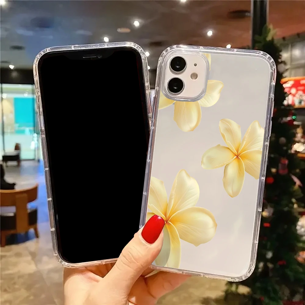 Vibrant Yellow Floral Clear Silicone Phone Case - Soft Protective Cover