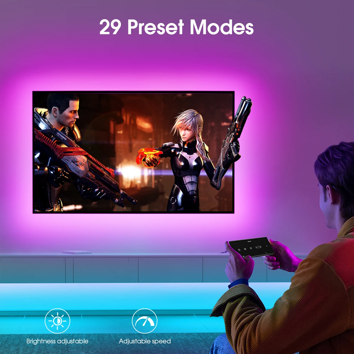 블루투스 RGB COB LED 스트립 빛 8MM 576LED/M LED 테이프 리본 TV 백라이트 원격 디밍이 가능한 LED 조광기 스마트 야간 조명