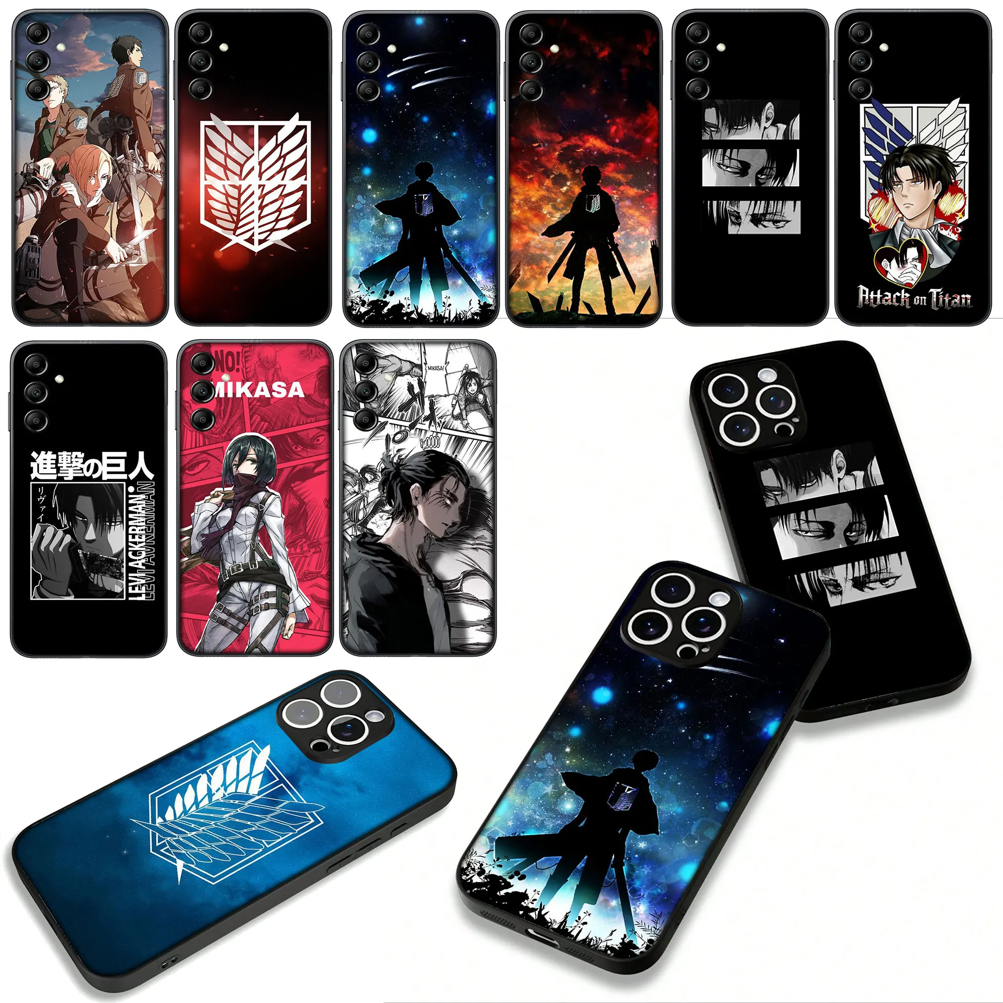 Attack Jaeger & Levi Anime Protective Phone Case - Sleek Design