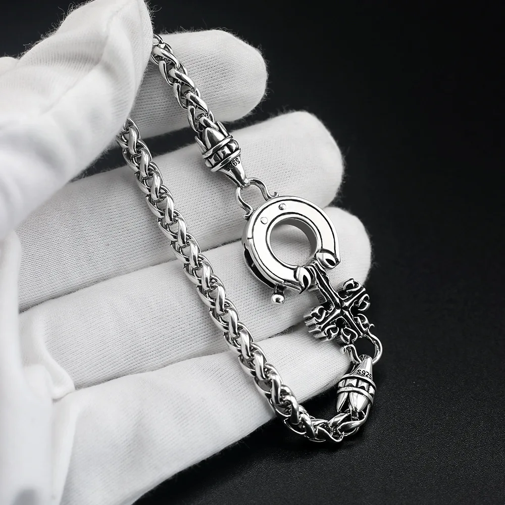 

Fashion men's and women's retro vintage cross horseshoe buckle bracelet