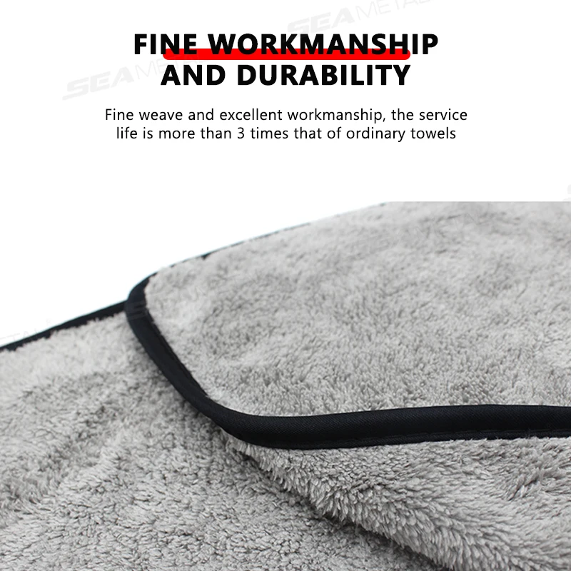 SEAMETAL 120x50cm Microfiber Car Wash Towel Ultra-Soft Car Cleaning Towels High Absorbent Drying Cloth for Car Detailing Care BEST SELLERS