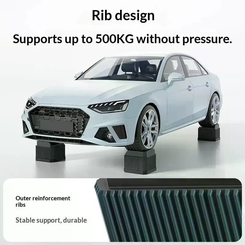 Versatile Adjustable-Height Furniture Risers: Enhanced Anti-Slip Design for Sofa, Table, and Chair Leg Protection