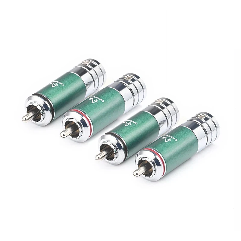 ATAUDIO 4PCS/lot HiFi RCA Plug Excellent Slef-locking RCA Speaker Audio Output/Input Connector for DIY RCA Audio Cable