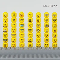 Hot 56pcs/lot Mini Figure Creative Head Faces Laugh Cry Cute Facial Expression Bricks Building Blocks Model Kids Toys Gifts 2