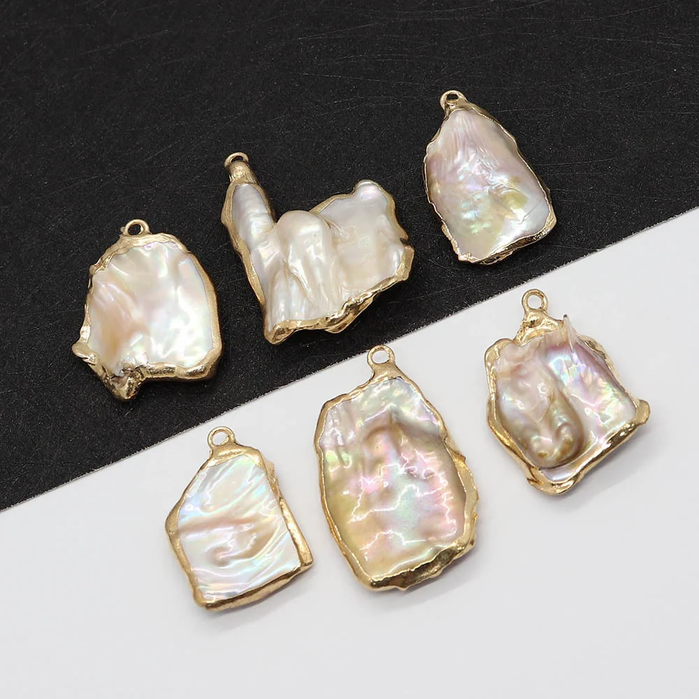 

Natural Freshwater Pearl Baroque Pendant 20-40mm Irregular Pearl Charm Jewelry Making DIY Necklace Earrings Bracelet Accessories