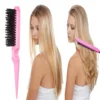 Hair Styling Comb Set Teasing Hair Brush Triple Teasing Comb Rat Tail Combs Edge Brush Hair Tail Tools Braid Tool Loop 2