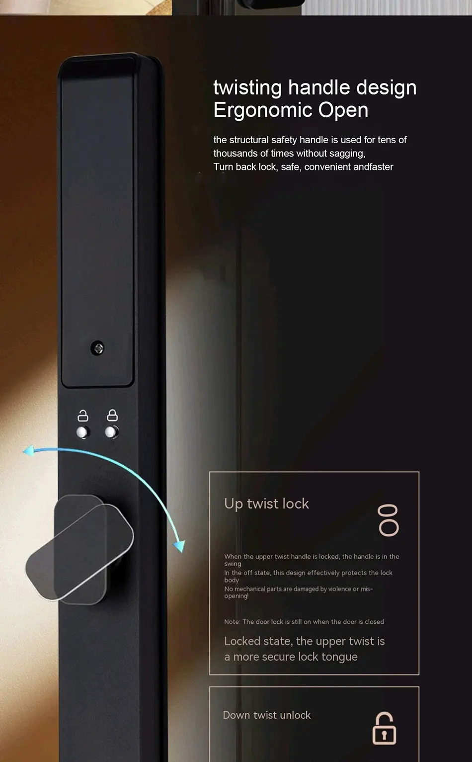 Waterproof Face Recognition Camera Fingerprint Lock TUYA WIFI APP RFID Card Code