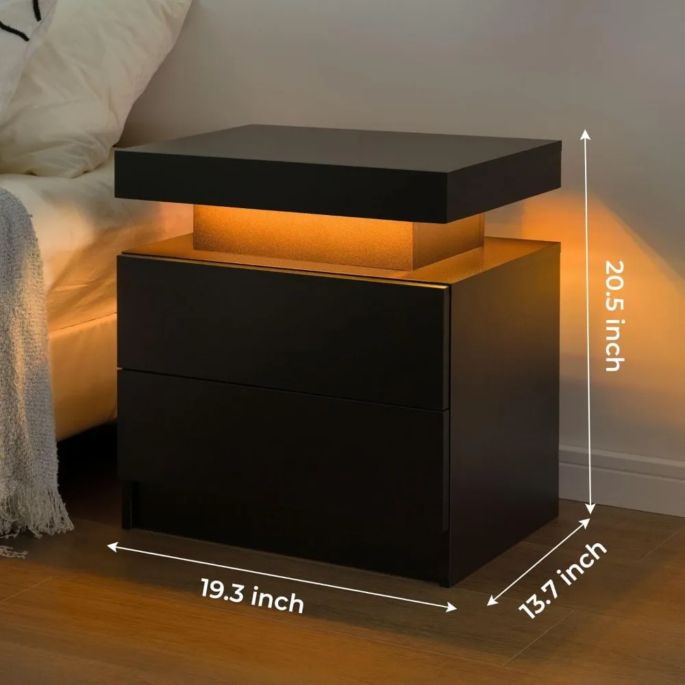 LED Nightstand Set of 2 2