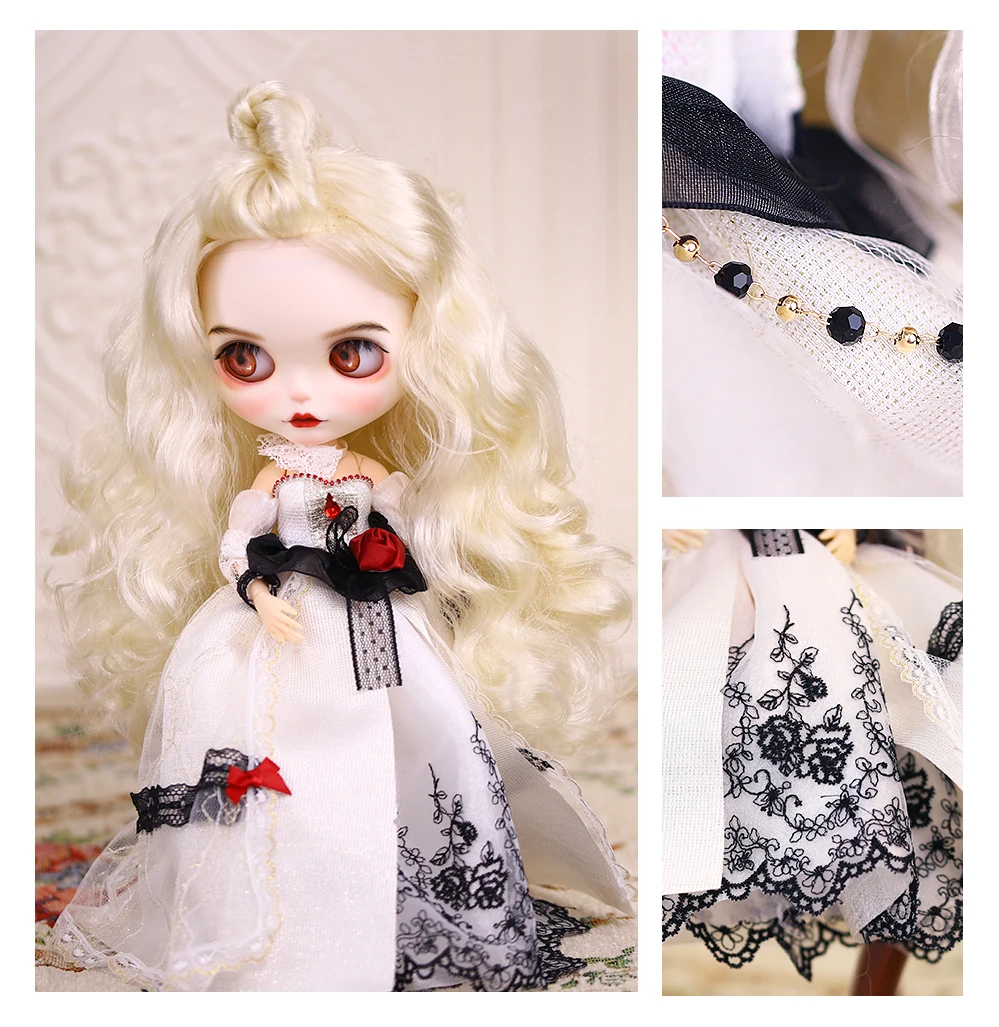 Queen Snow White Dress with Crown & Earrings 6