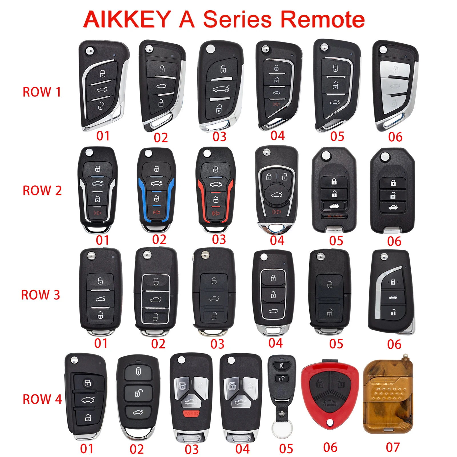 AIKKEYASeriesUniversalCarRemoteControlKeyReplacementforK3