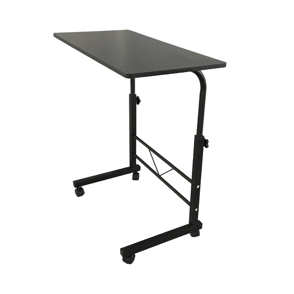 Black desktop+black pipe rack particleboard with triamine 60cm, computer desk adjustable and movable