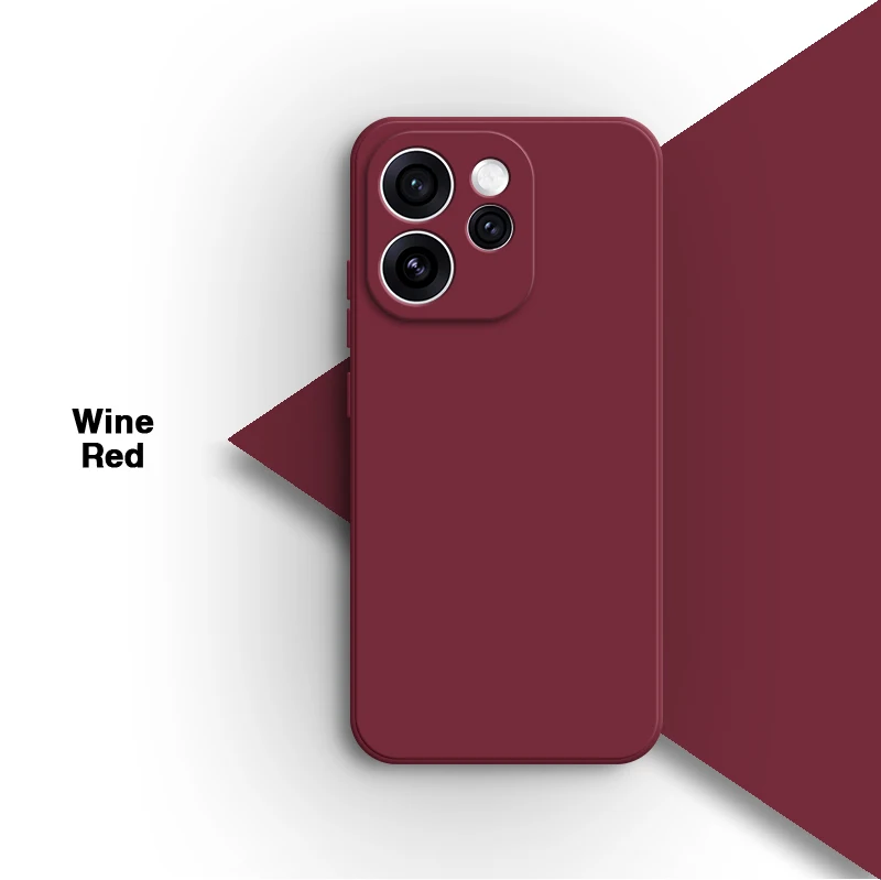 Premium Liquid Silicone Phone Case with Lens Protection - High Quality TPU Classic Back Cover