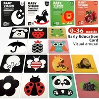 Montessori Baby Visual Stimulation Cards High Contrast Flash Card Infant Visual Early Education Learning Toys For Newborn Gifts 1