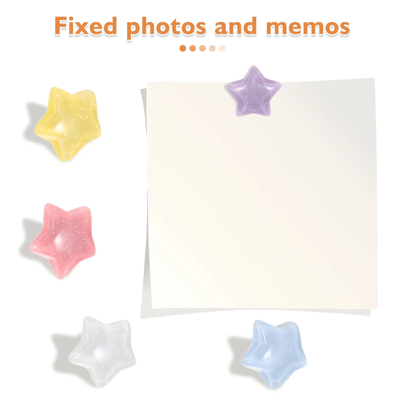 30Pcs 별 모양의 압정다리미 다양한 색상의 푸시핀 장식 코르크 보드 벽걸이 교실 사무실 메모 보드