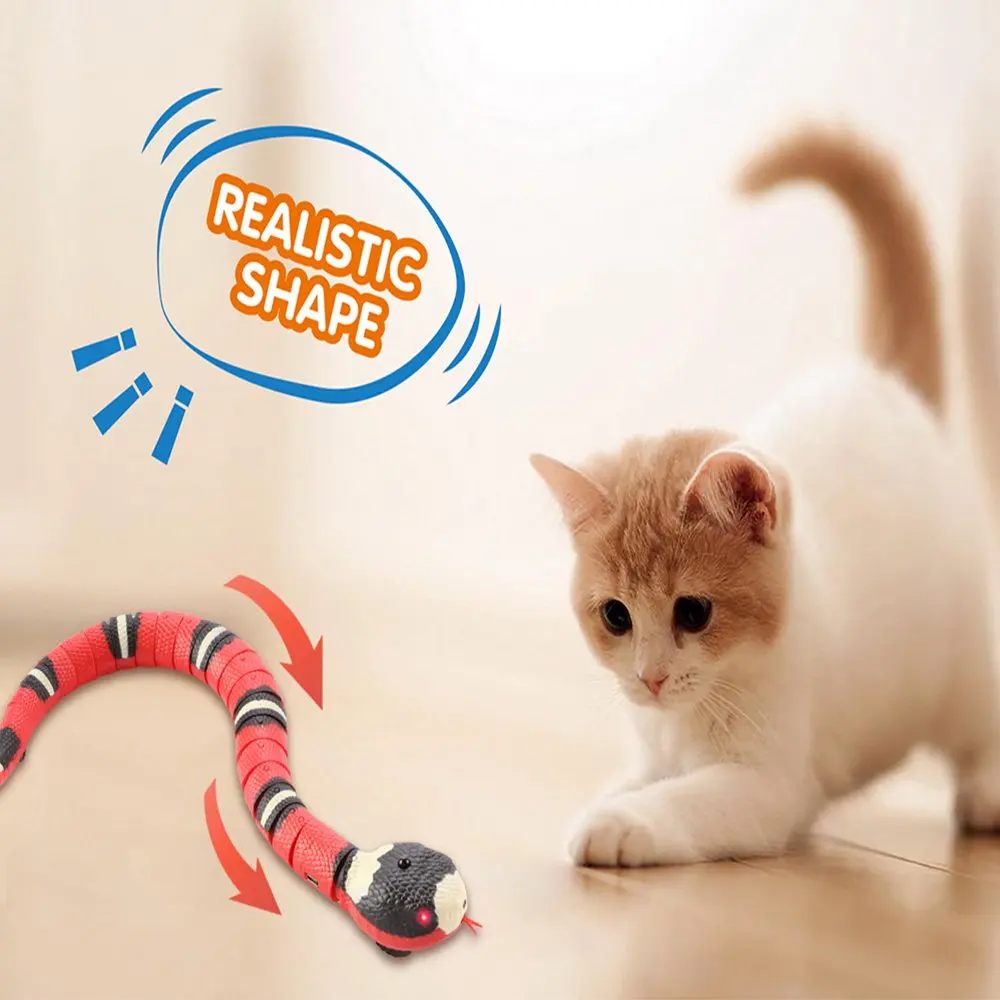 Smart Sensing Snake Cat Toys Electric Interactive Toys For Cats USB