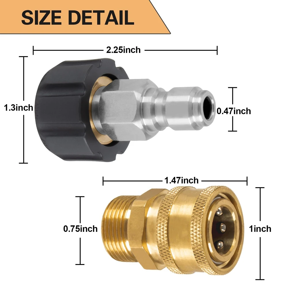 Adaptateur Nettoyeur Haute Pression ADAPTATEUR LAITON POUR Rallonge Tuyau Nettoyeur Haute Pression M22 14mm à 15mm EUR 7,38 Raccord Tuyau Karcher