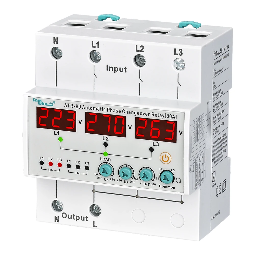Samwha-automático Fase Comutação Relé Atr-xx 3p4w 63a 80a 100a