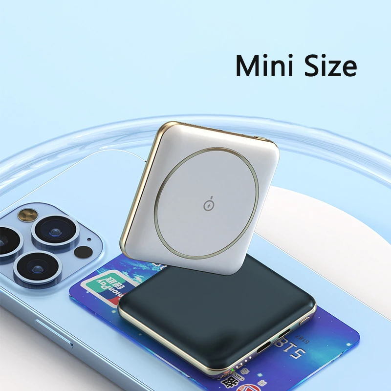 

Magsafe Qi Wireless Charging Power Bank 10000mAh for iPhone Samsung Mini Powerbank Portable Charger Poverbank with Magnetic Ring