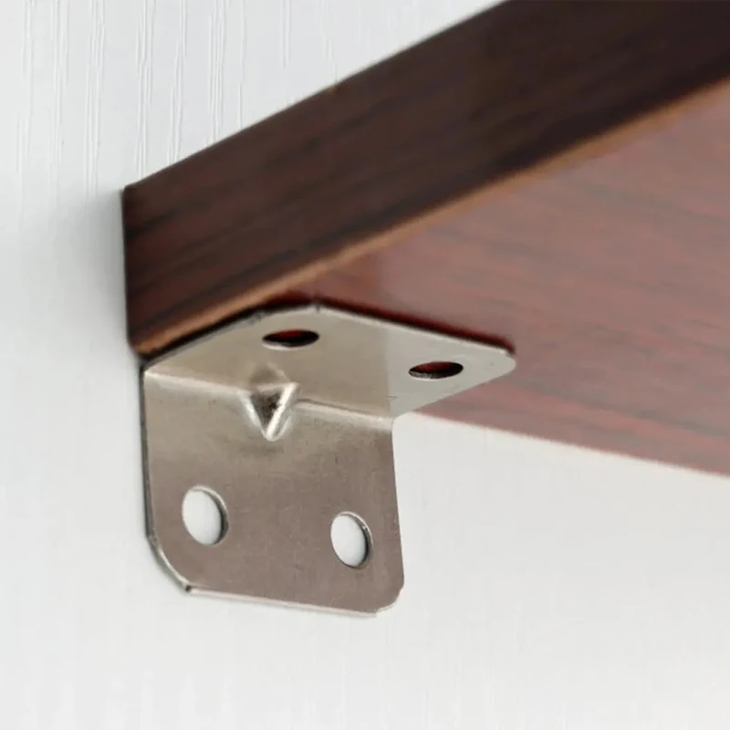 L-Shaped Corner Brackets 10/20pcs Corner Braces Drawer Shelf Wall Bracket Fixing Right Angle Corners Brace Furniture Hardware