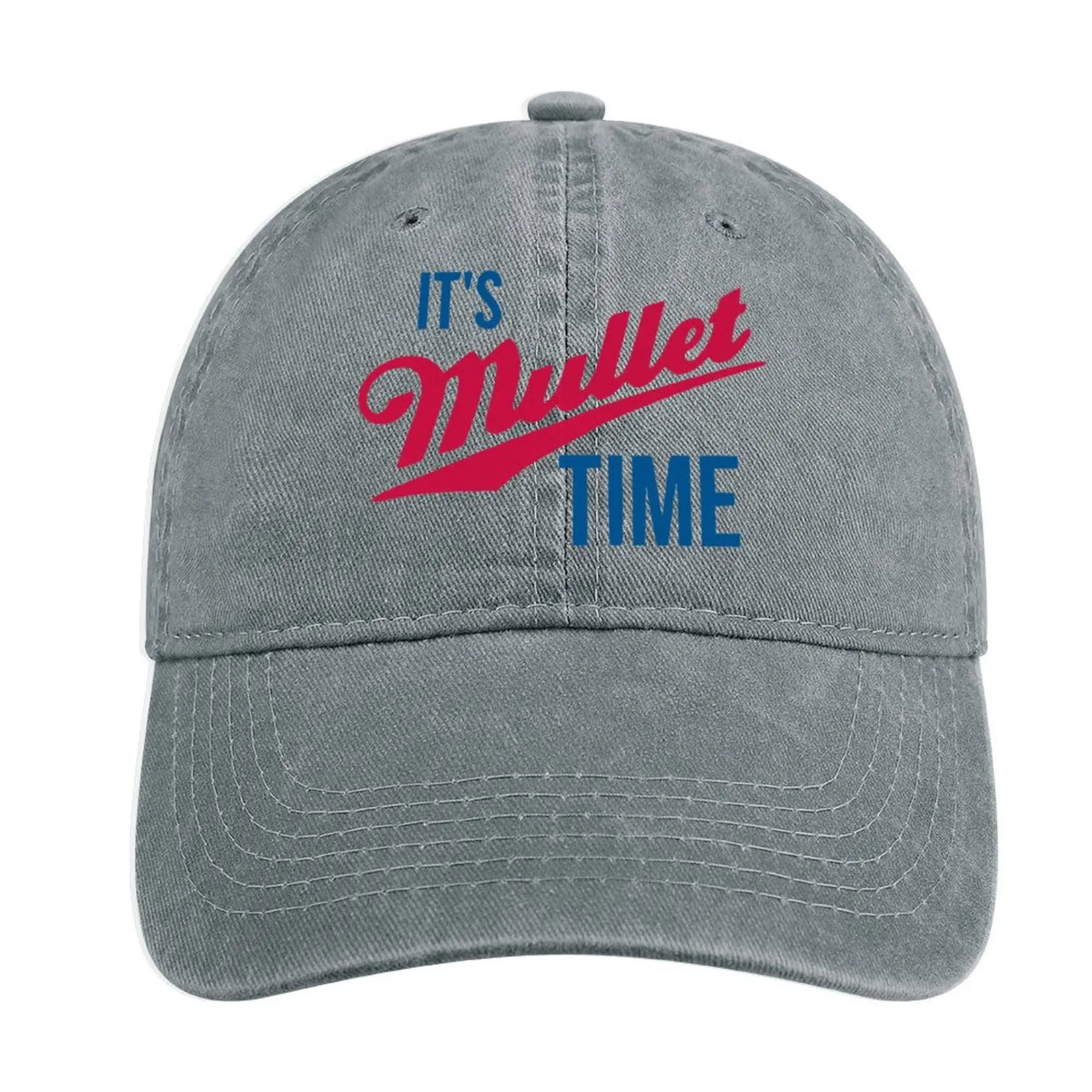 

It's Mullet Time, Funny MulletCap Cowboy Hat Hats Baseball Cap Sunscreen Men'S Hat Women'S