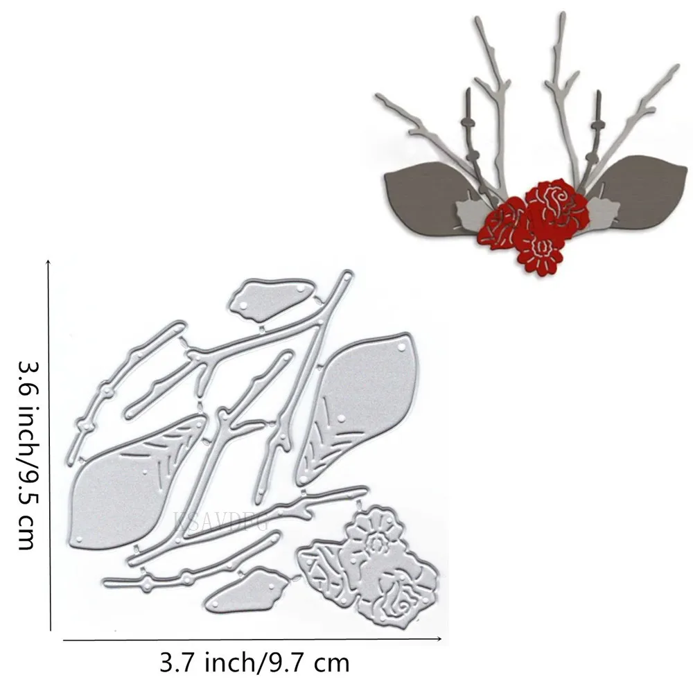꽃 잎 카드 만들기위한 금속 절단 다이 종이 엠보싱 금형 다이 컷 세트 2024 새로운 스크랩북 스텐실 (29 스타일)