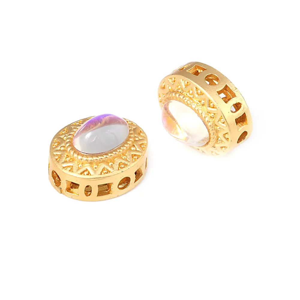 Pulseras de Cuentas Nepalesas Vintage Estilo 5PCS Brasso Dorado Mate Accesorios DIY para Hacer Joyería - details 78