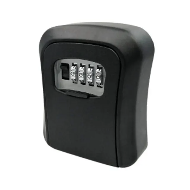 Weatherproof Wall-mounted Key Safe Password Key Box Key Lock Box No4 Combination Key Storage Lock Box Indoor and Outdoor Metal   plastic