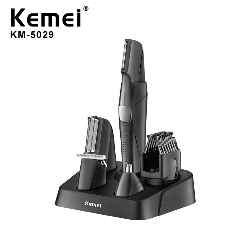 

Electric Hair Clipper Set Kemei Km-5029 Washable 5-In-1multi-Function Universal With Charging Base Barber
