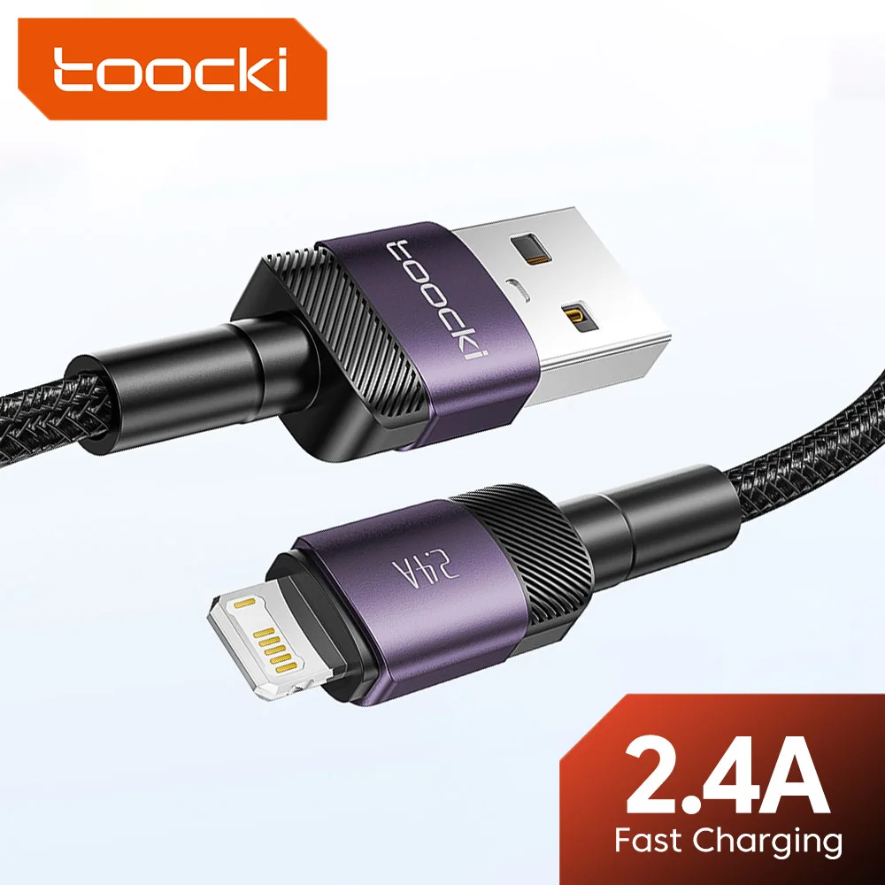 

Toocki USB Cable for iPhone14 13 Pro Max XS XR Data Line 2.4A Fast Charging Cable for iphone Charger Cable Lightning USB Kabel