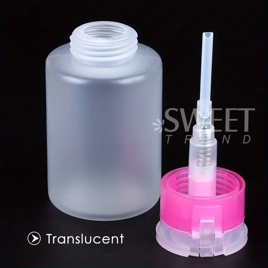 Empty Press Nails Polish Remover Bottle Portable Push Down Pump Dispenser Tool Liquid Container Refillable Salon Accessory 150ml