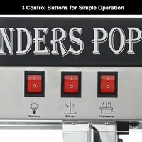 Popcorn Machine with 8 Ounce Kettle Makes Up to 32 Cups, Commercial Popcorn Machine Countertop Popcorn Maker w/Stainless Steel S 2