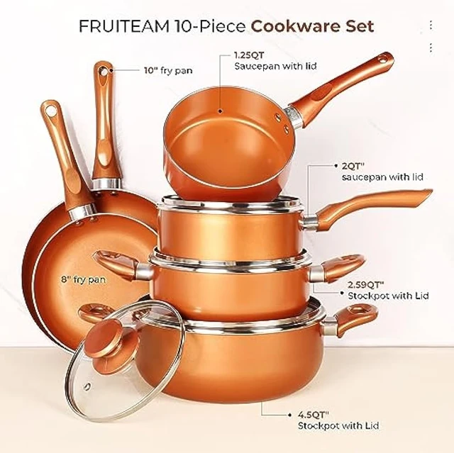 Ceramic Cookware Set Induction  Cookware Set Pans Induction - Ceramic  Non-stick Pan - Aliexpress