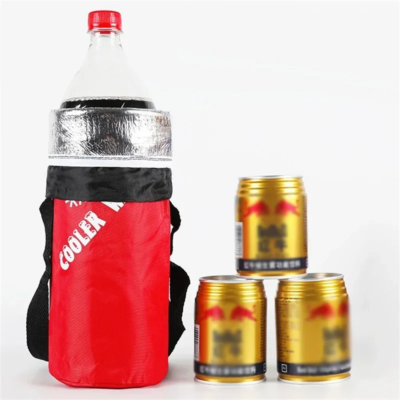 Insulated Oxford Cloth Water Bottle Cooler Bag Portable Travel Sleeve