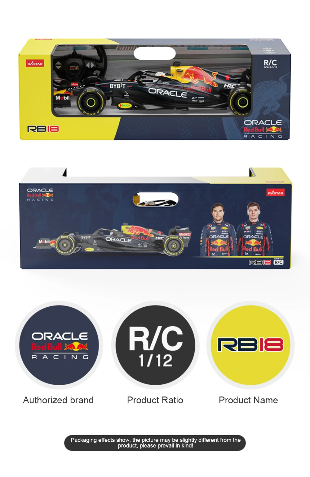 Oracle Red Bull Racing RB18 RC Car 1/12 Scale Licensed Remote Control —  Voltz Toys