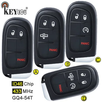Keyforkess 433MHz ID46 Chip GQ4-54T 2 1/ 3 1/ 4 1 3 4 5 pulsante Smart Chiave A Distanza Fob per Ram 1500 2500 3500 2013-2018