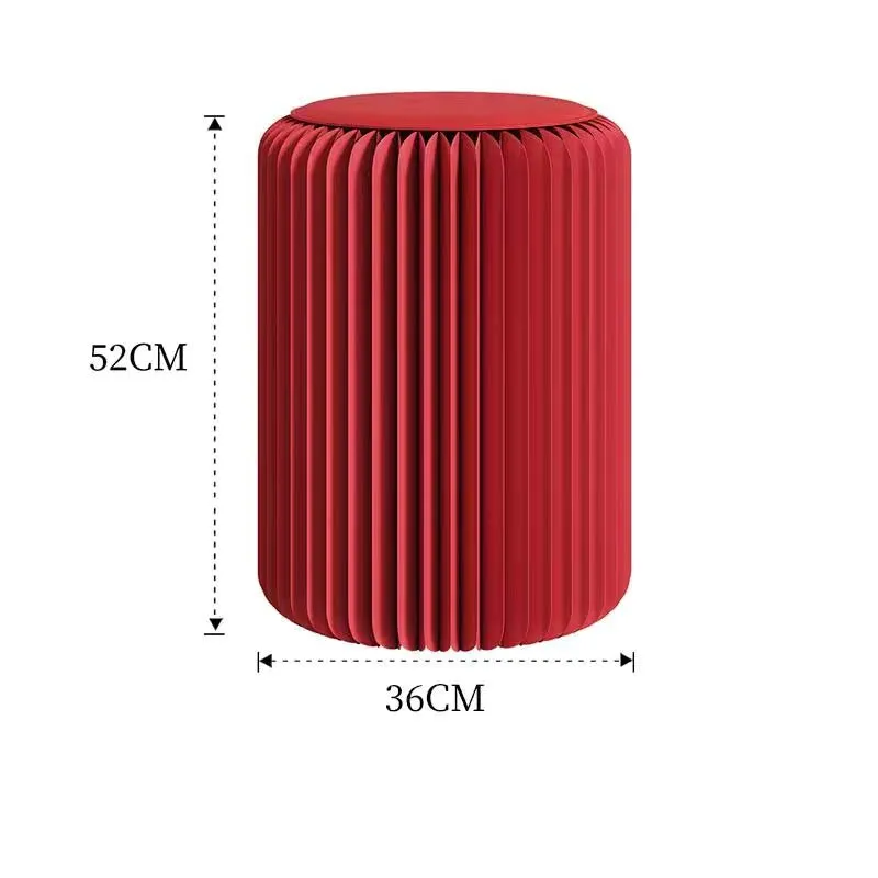 Living Room Folding Stool Paper Honeycomb Structure Chair Round Make up Dressing Stools Home Decor Stacked Portable Stool Simple