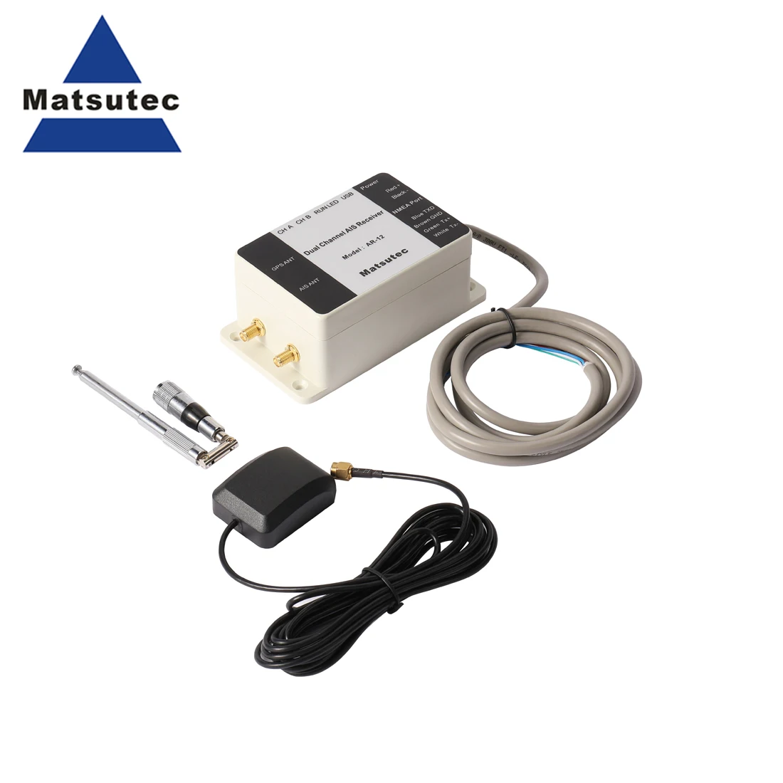 Matsutec AR-12 marine Dual Channel AIS Receiver with RS232 RS422 USB output
