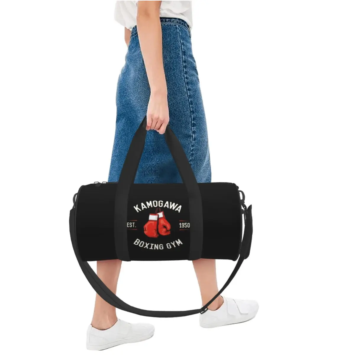 Gym Bag Boxing Kickboxing Sports Bag Large Capacity Men Oxford Pattern Handbag Graphic Training Fitness Bag 6