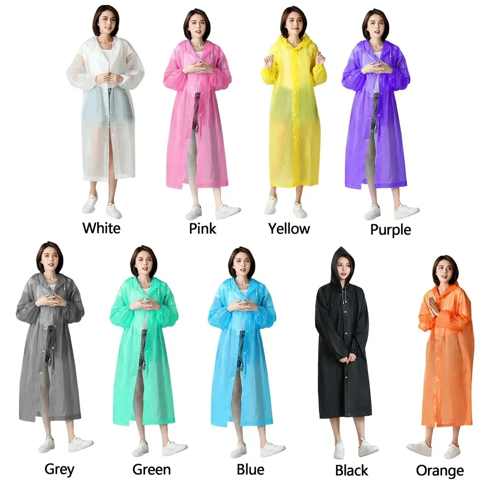 New Fashion Adult Children Raincoat Kid Adult Thickened Waterproof Rain Coat Girl Boy Outdoor Hiking Travel Reusable Rain Jacket