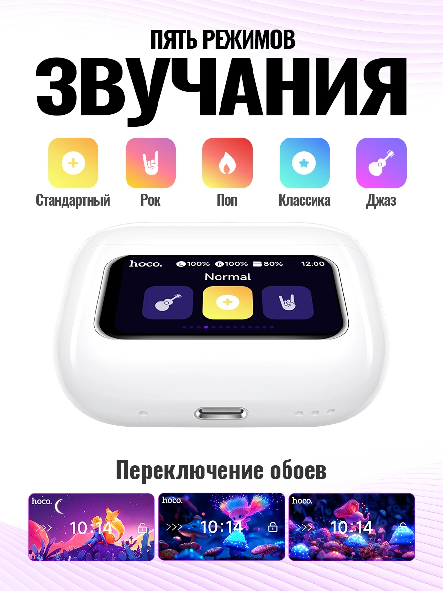 HOCO EW72 Wirelss Bluetooth ANC Noise Reduction Earphone With - Main Image