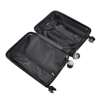 Ensemble de 3 valises rigides ABS avec poignée télescopique et roulettes pivotantes, tailles 28/24/20 pouces, pour voyages d'affaires et vacances, couleur noire 4