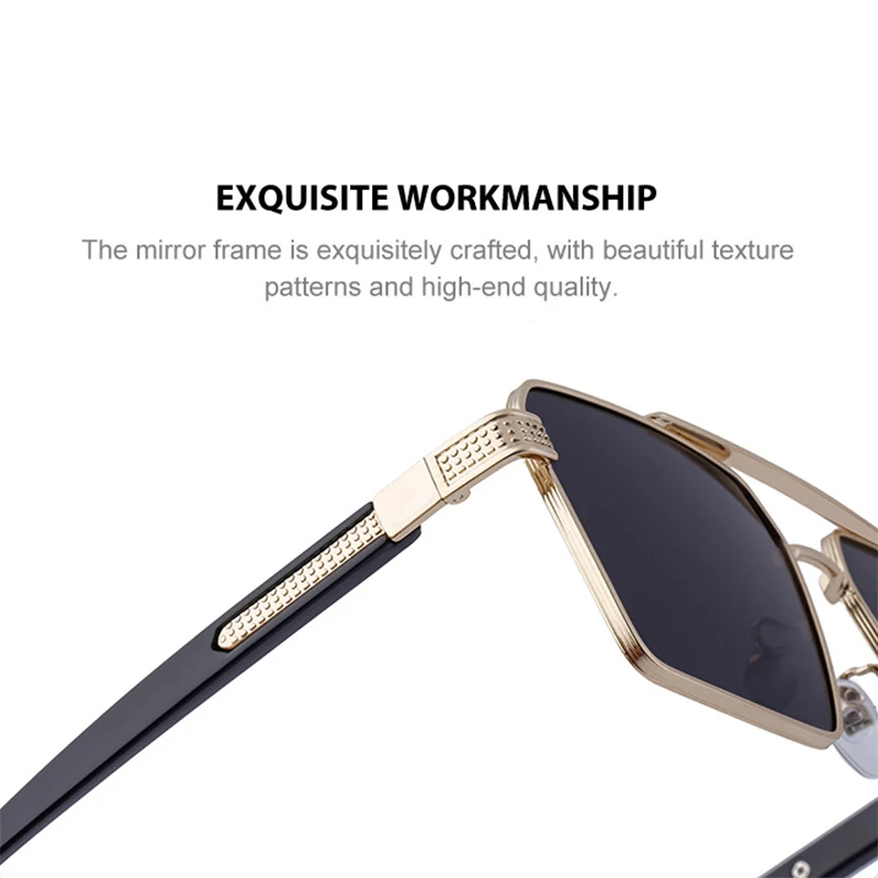 Chic Vintage Square Sunglasses - Unisex Luxe Fashion Shades