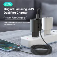 Samsung 25W Super Fast Charger Type C Adapter Galaxy S26 S25 S24 S23 S21 S22 Plus A17 A07 A55 A35 A25 Z Flip Fold 7 6 5 Note 20 2