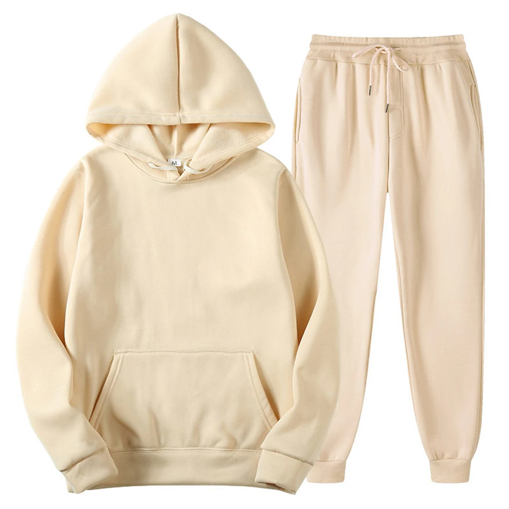 Blank Fleece Tracksuit Men Training Jogging Wear Wholesale Sweat Suits Men Activewear Hoodie And Jogger Set Conjunto Deportivo 3