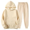 Blank Fleece Tracksuit Men Training Jogging Wear Wholesale Sweat Suits Men Activewear Hoodie And Jogger Set Conjunto Deportivo 3