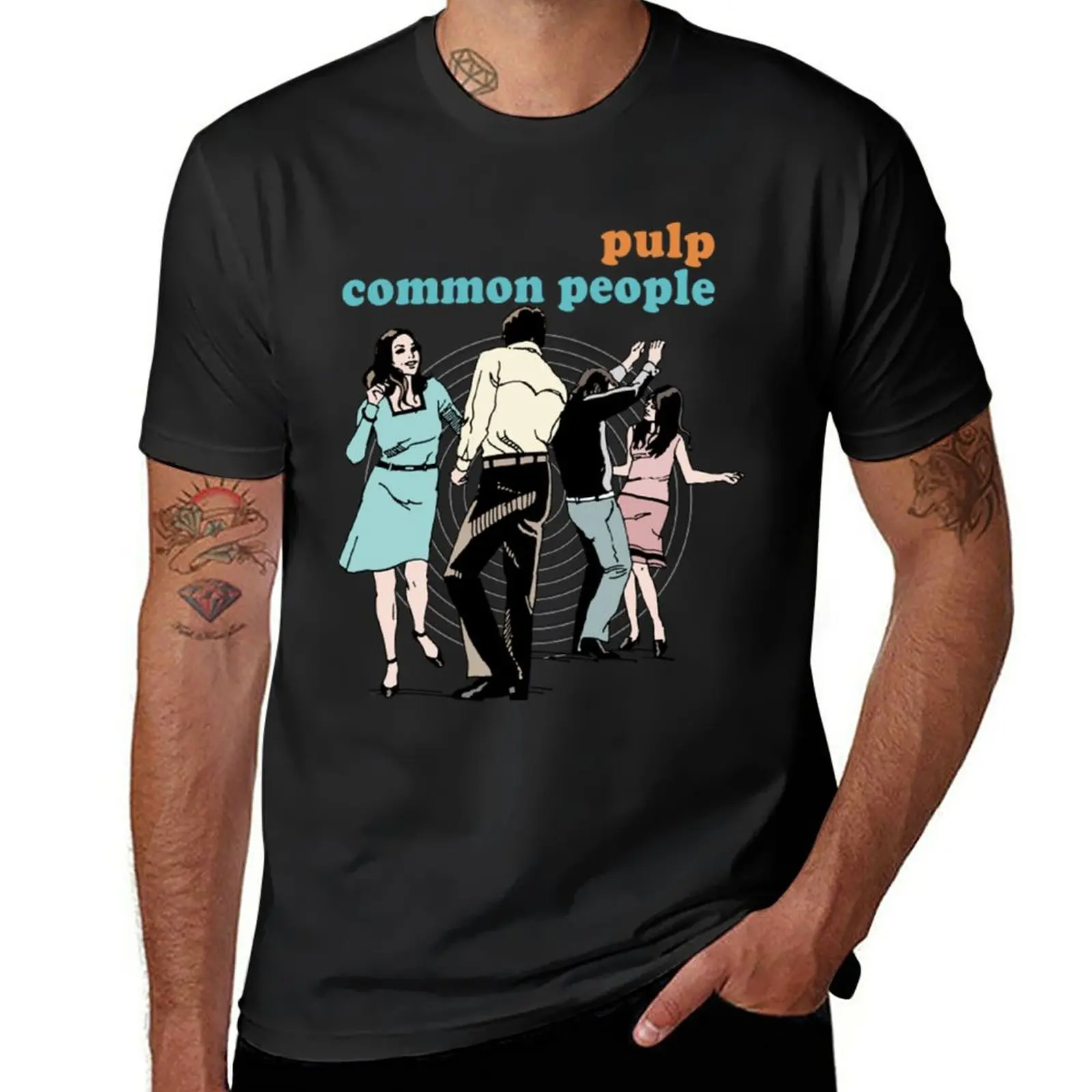 

New Pulp Common PeopleRetro 90s Fan Design T-Shirt customized t shirts kawaii clothes tshirts for men