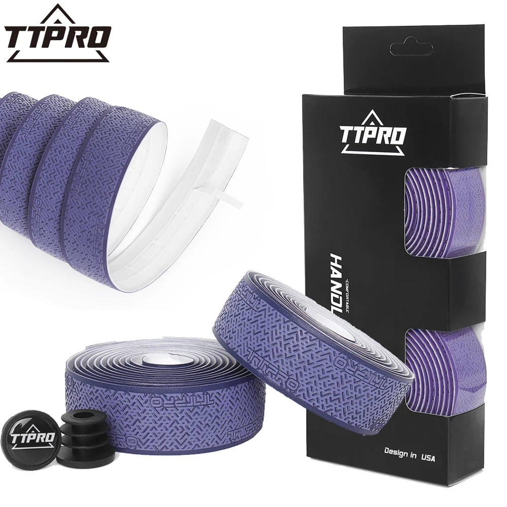 

2pcs Anti-Slip Handlebar Tape PU EVA Shock Absorption Bicycle Bar Tape for Road Bike With Bar End Plugs Cycling Accessories